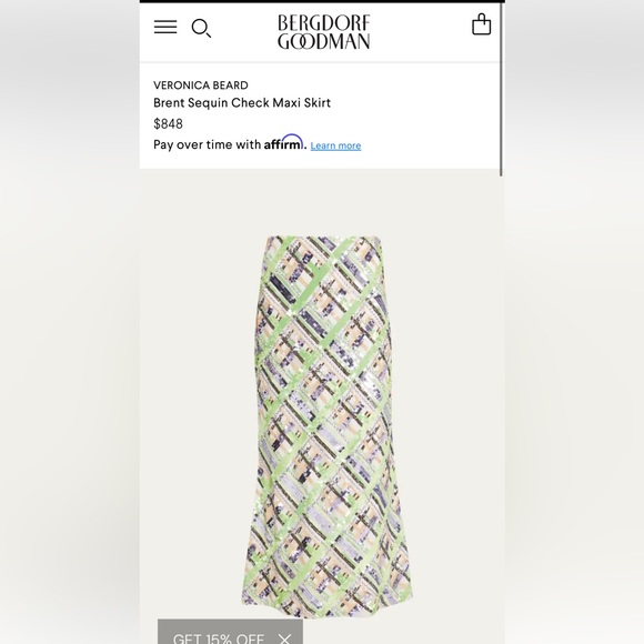 NWOT VERONICA BEARD Brent EMBELLISHED sequin midi skirt mermaid 2 - Picture 11 of 17